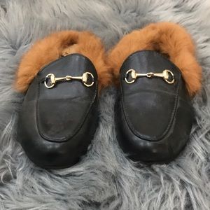 FUR LOAFERS
